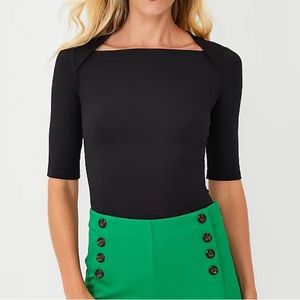 NWT Ann Taylor Short Sleeve Top with Envelope Neck Line